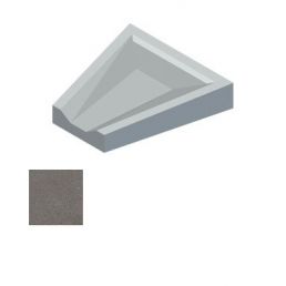 Veerenni ändstycke, grå, dimensioner 400x400x60 mm. Enkel och geometrisk design.