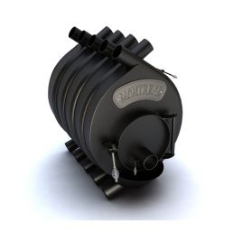 Must Vesuvi 02 õhkkütteahi, 18 kW, üheksatoruline disain.