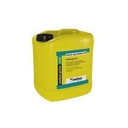 Kollane 10-liitrine süvaimmutuskrundi kanister, millel on sinakasroheline etikett ja Weberi brändi logo.
