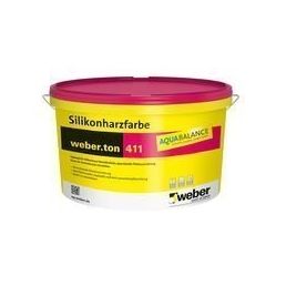 weber.ton 411 AquaBalance 15-liitrine silikoonvaikvärv, ämber kollase-magenta üleminekuga kujundusega.