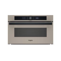 Grå integrerad mikrovågsugn från Whirlpool, modell WMD44ME, med en modern digital display och knappkontrollpanel.